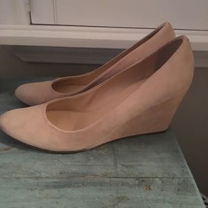 Size 9.5 j.Crew real suede wedges